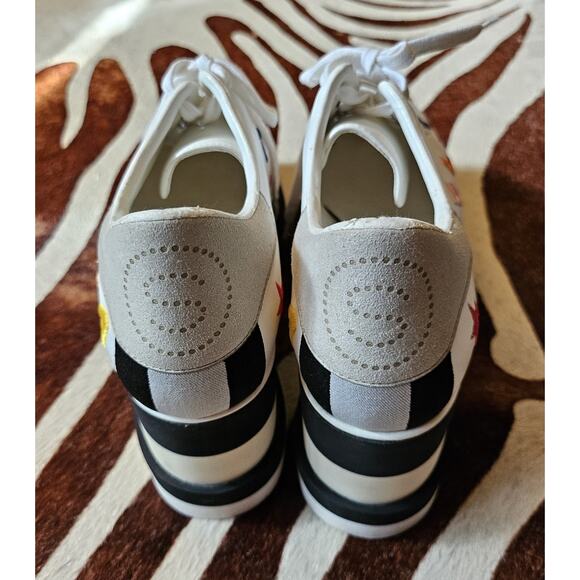 Stella McCartney Sneak-Elyse Monogram Platform Sneakers Sz 37.5 US 7.5 - Picture 5 of 11